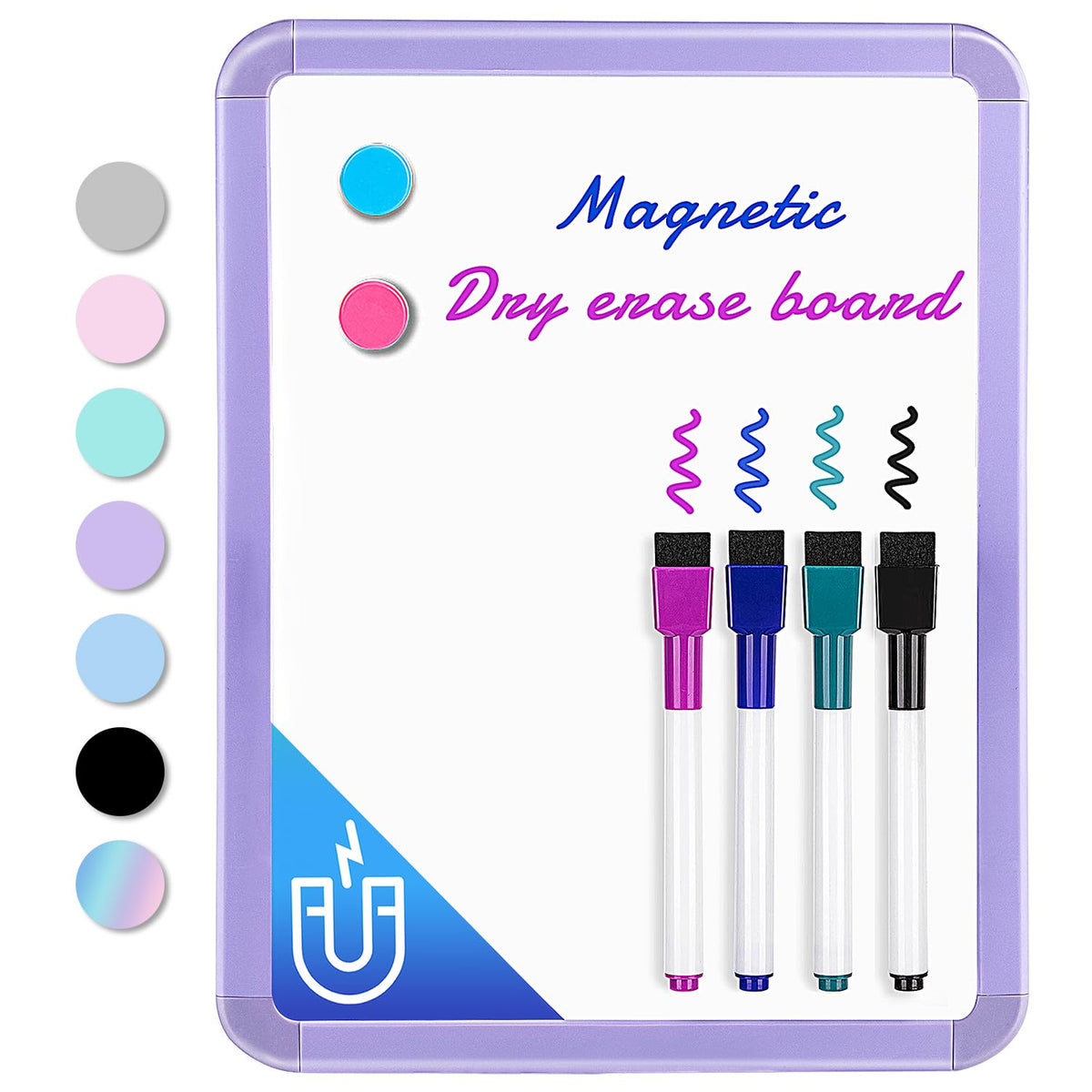 VUSIGN Magnetic Dry Erase Board, 8.5 x 11 Inches White Board, Pink