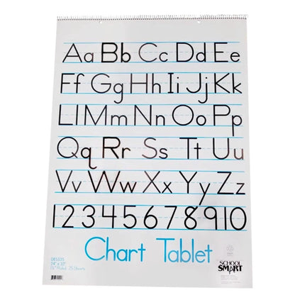 School Smart Chart Paper Pad, 32 x 24 Inches, 1-1/2 Inch Rule, 25 Sheets