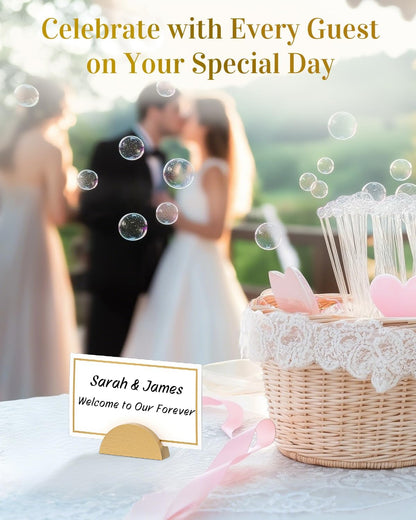 Uniclife 48 Pcs Place Card Holders for Wedding Party Tables