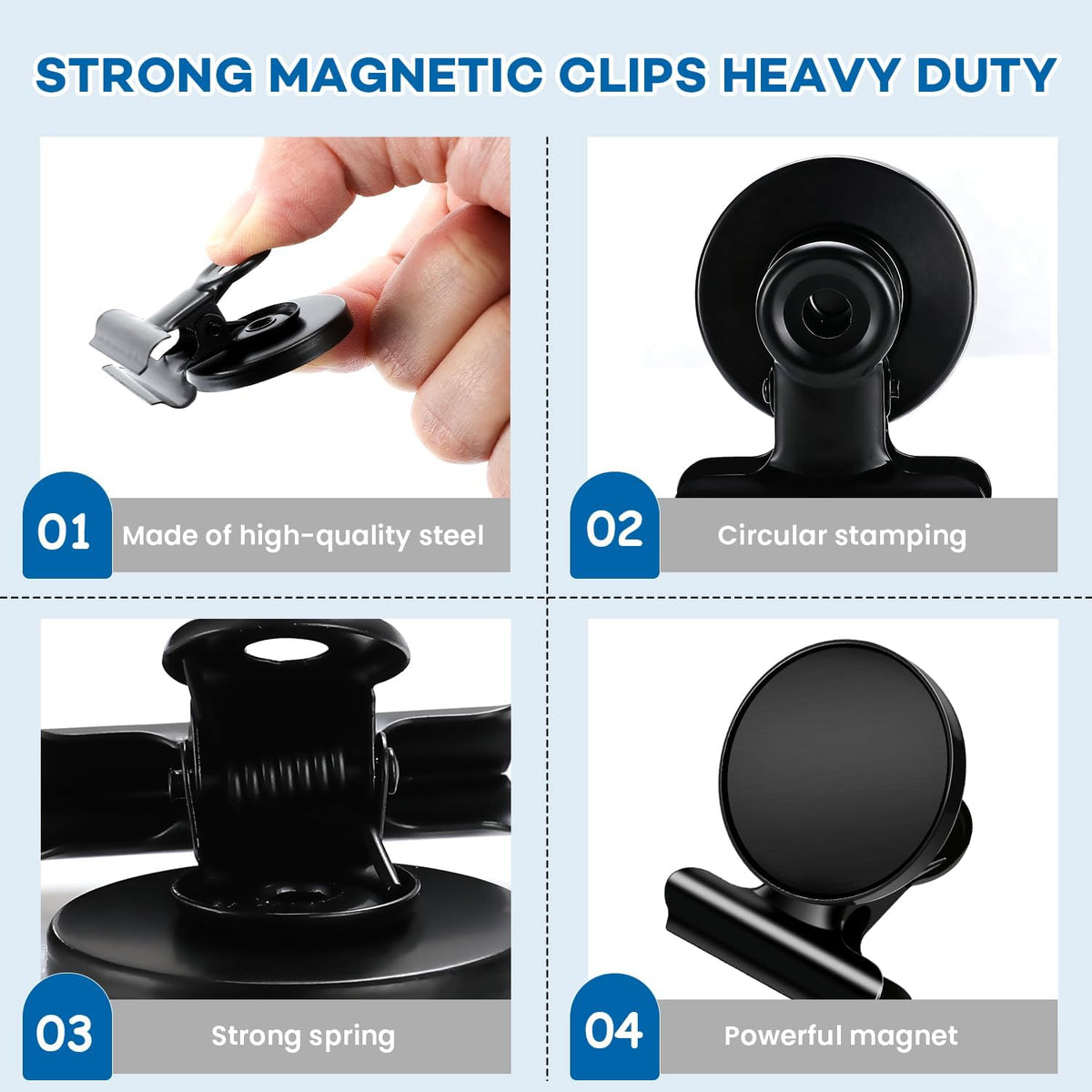 DIYMAG Magnetic Clips,20pack Fridge Refrigerator Magnets for Photos Holders