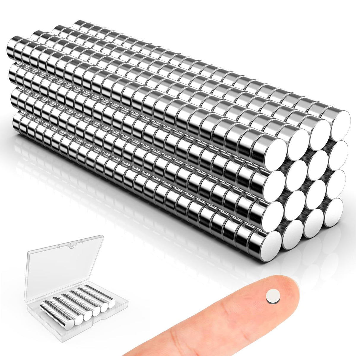 Magnets for Crafts, 5x2mm Small Round Magnetic 250 Pack