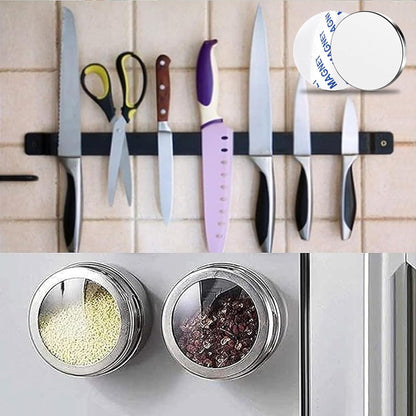 20 Pack Refrigerator Magnets with Double-Sided Adhesive, 10x3mm Small Round Fridge Magnets, Premium Neodymium Office Magnets for Fridge, Whiteboard, Billboard in Home, Kitchen, Office and School