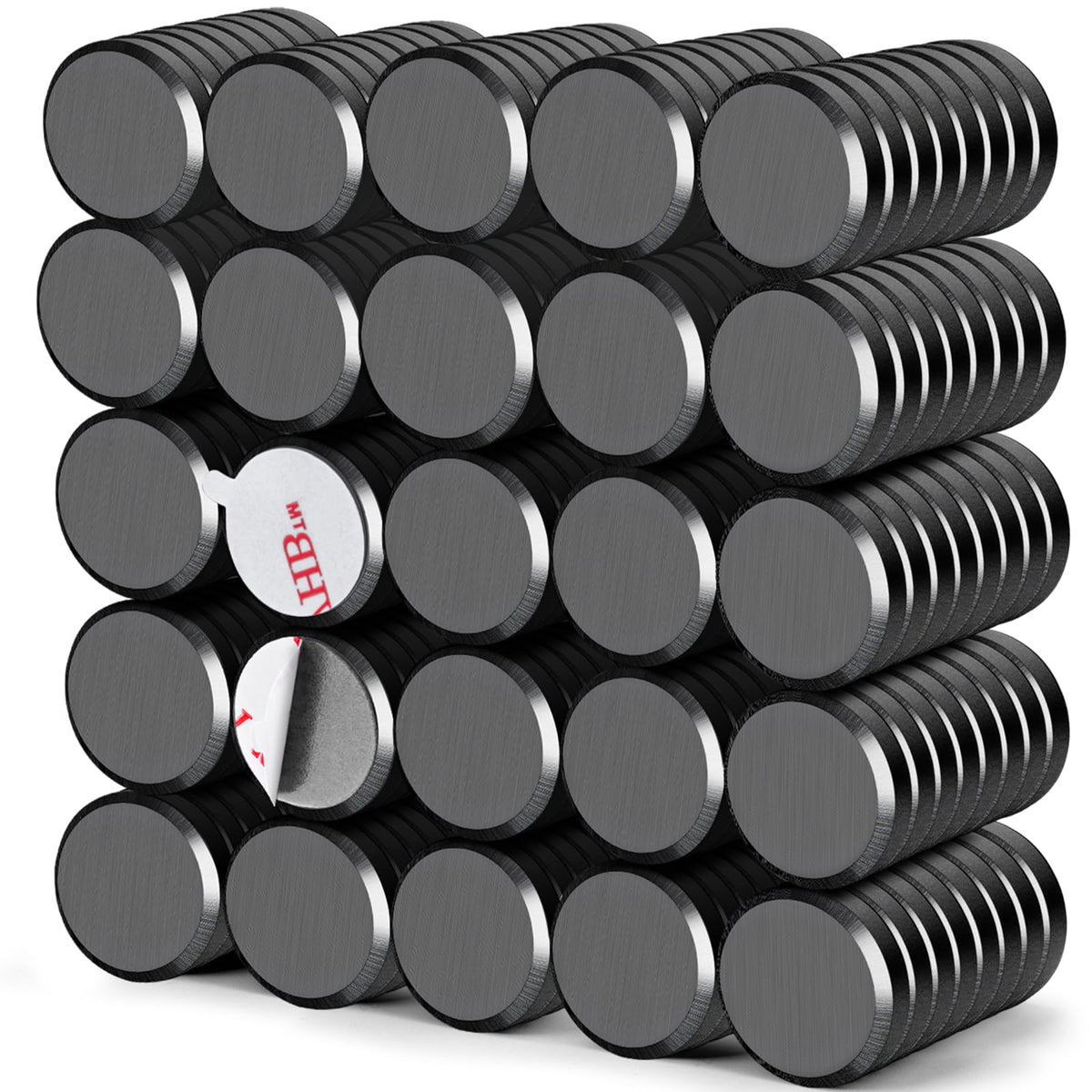 DIYMAG Strong Adhesive Magnets, 90pcs 0.7x0.12in Fridge Magnet