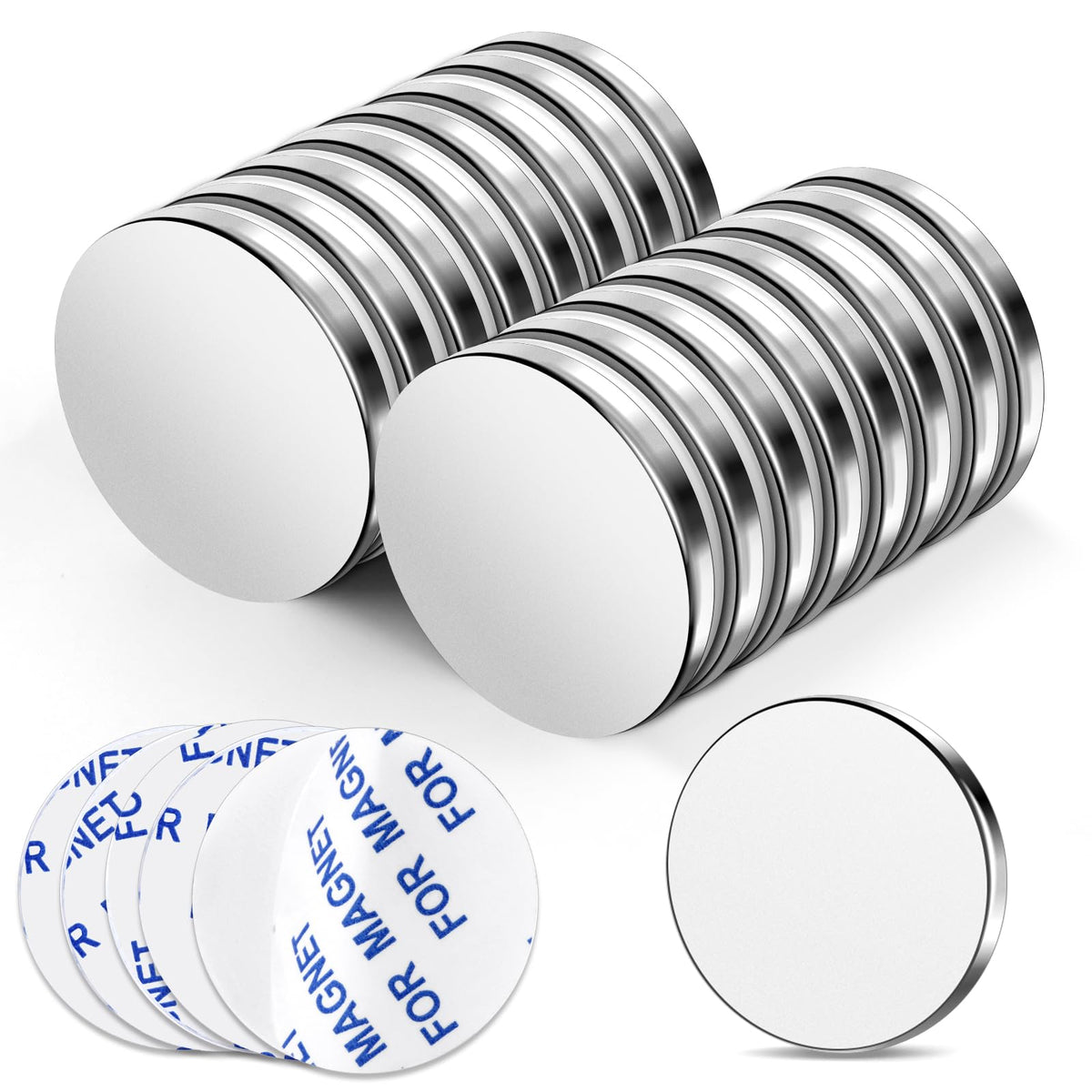 TRYMAG Strong Magnets Neodymium Rare Earth Magnet, 20x3mm, 12 Pack