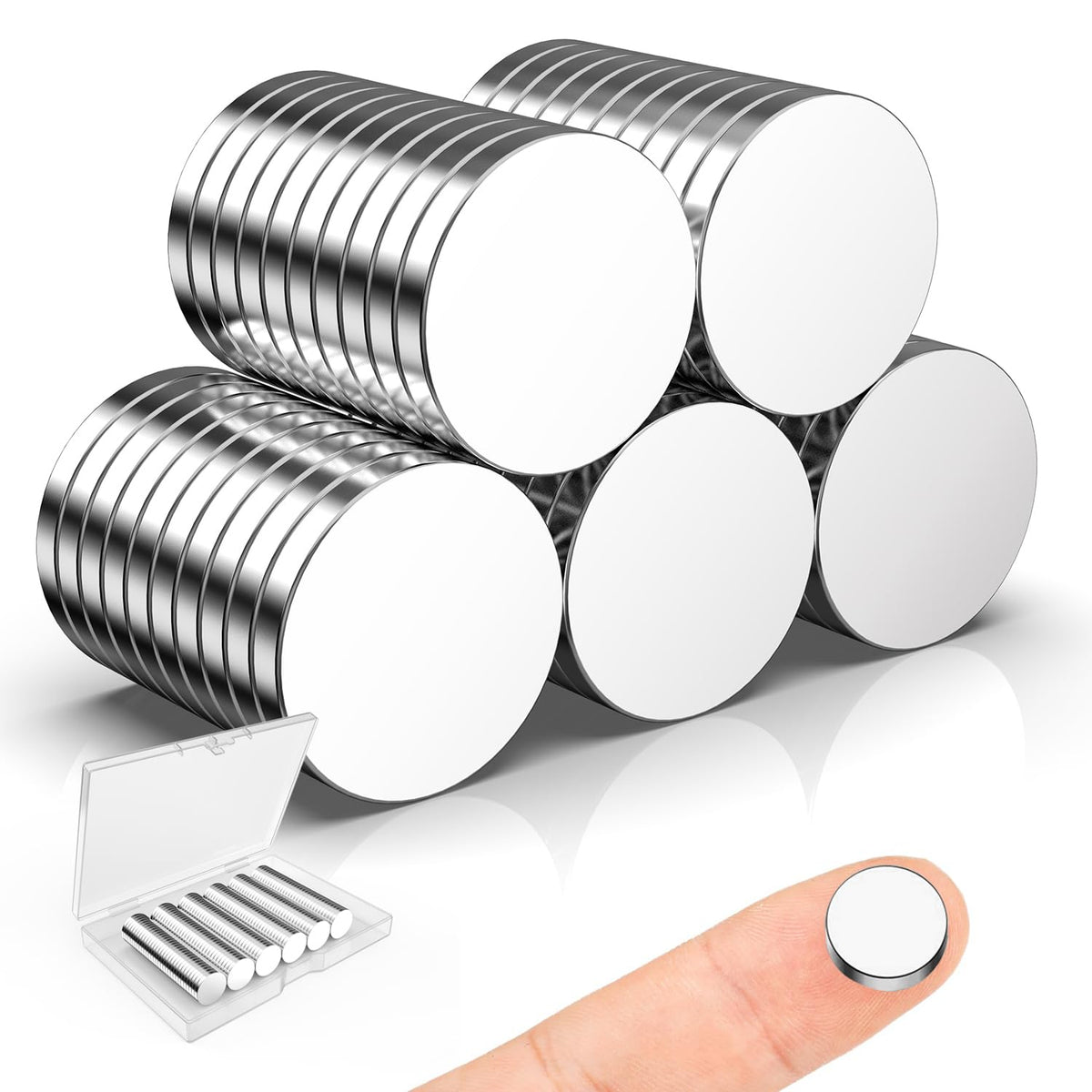 Magnets, 8 Different Sizes Small Round Magnetic 600 Pack