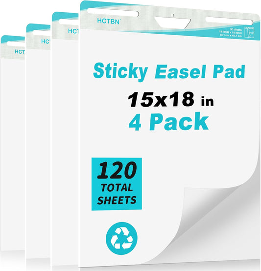 HCTBN 120 Sheets Self-Stick Mini Easel Pad 15 X 18 in, Teacher Paper Chart