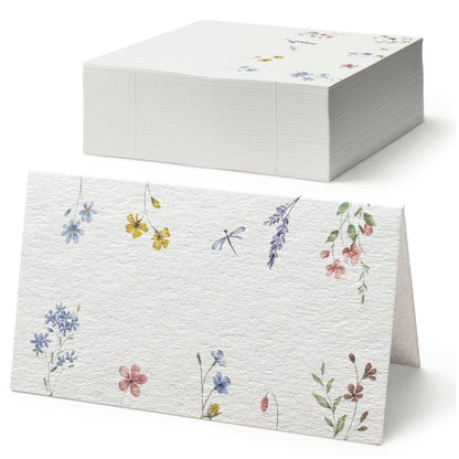 Place Cards for Weddings, 100-Count Table Name Cards, Blank Tent Cards, Seating Placecards for Dinner Parties, Banquets, Events, Pastel Promise