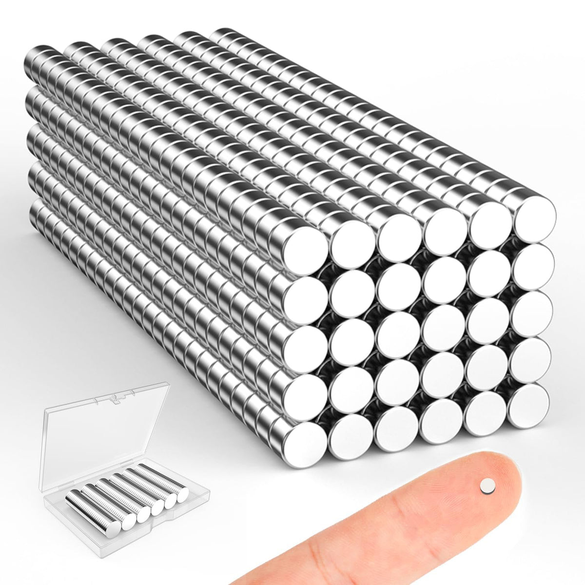 Magnets, 8 Different Sizes Small Round Magnetic 600 Pack