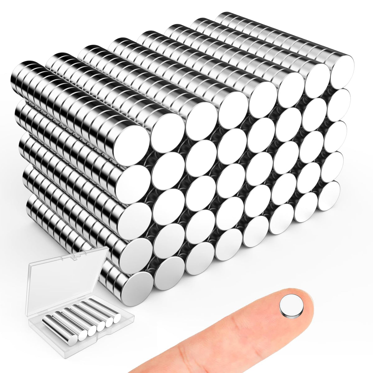 Magnets for Crafts, 5x2mm Small Round Magnetic 250 Pack