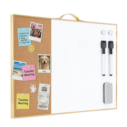 TSJ OFFICE Small White Board - 16" X 12" Portable Black Aluminum Framed Whiteboard, Magnetic Dry Erase Board with a Handle, to Do List Notepad for Office, Home, School