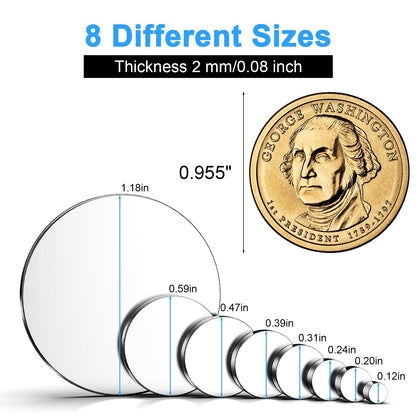 Magnets, 8 Different Sizes Small Round Magnetic 600 Pack