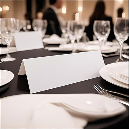 30Pack Blank Tent Cards, Large 3-1/2" x 11" Folded Name Place Cards for Table Setting, Wedding, Party, 7" x 11" Folds to 3-1/2" x 11"