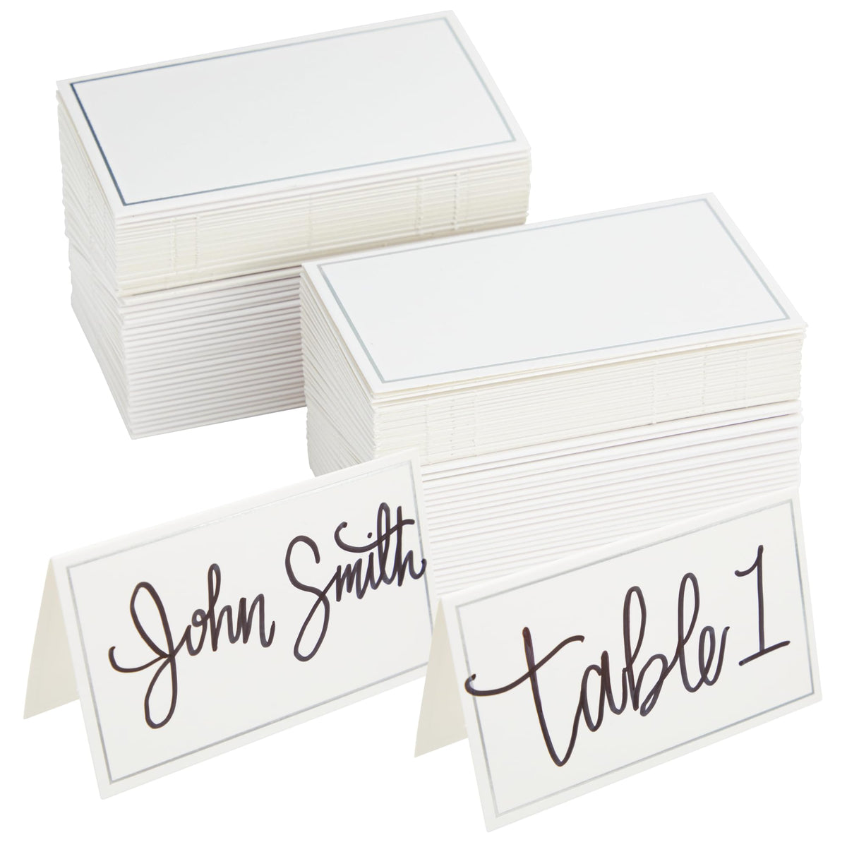 BEST PAPER GREETINGS 100 Pack Gold Border Paper Place Cards Table Seating