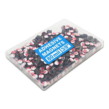Small Magnets with Adhesive Backing for Crafts,Self Sticky Magnetic Sticker,Round Adhesive Dot Magnets for Classroom (36Pcs Circle 3/4 X 0.08 Rubber Magnets)