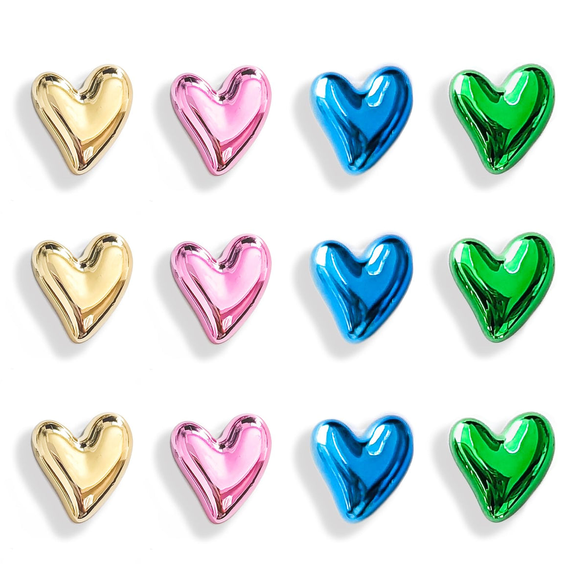 12PCS Refrigerator Magnets Gold Magnets for Fridge 0.83in Small