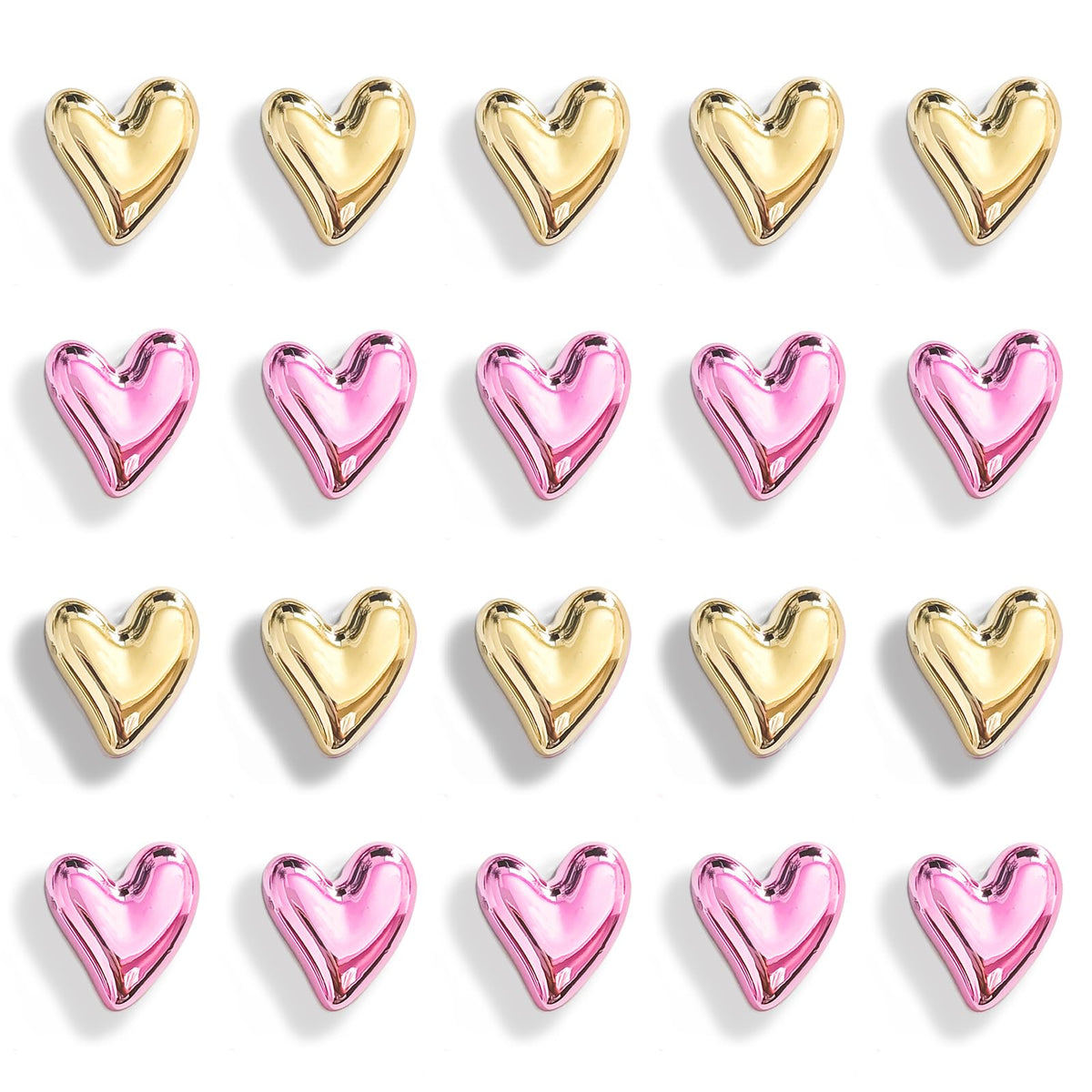 12PCS Refrigerator Magnets Gold Magnets for Fridge 0.83in Small