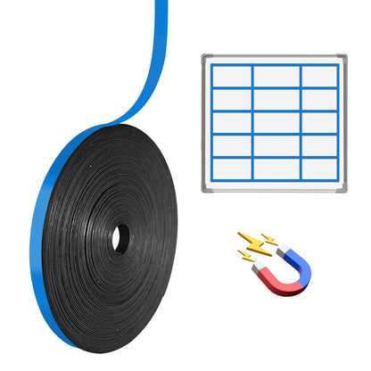Magnetic Whiteboard Tape for Office,Fine Line Gridding Tape - 1/5 in x 40 yd x 24 mil,High Energy Thin Strip Magnets,Black 120 Feet