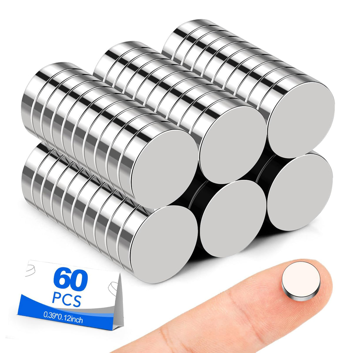 BEST CHOICE MAGNETS Small Magnets, 30 Pack Refrigerator Magnets 12x3mm