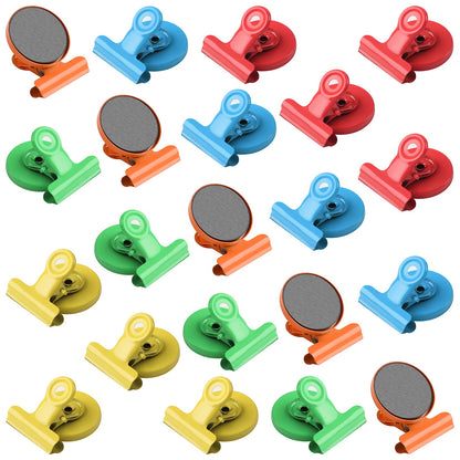 VNDUEEY 20 Pack Fridge Magnets Refrigerator Magnets, Strong Magnetic Clips Heavy Duty, Magnet Clips for Whiteboard, Magnets for Fridge Locker Office Accessories (Silver)