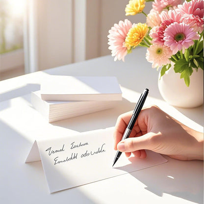 30Pack Blank Tent Cards, Large 3-1/2" x 11" Folded Name Place Cards for Table Setting, Wedding, Party, 7" x 11" Folds to 3-1/2" x 11"