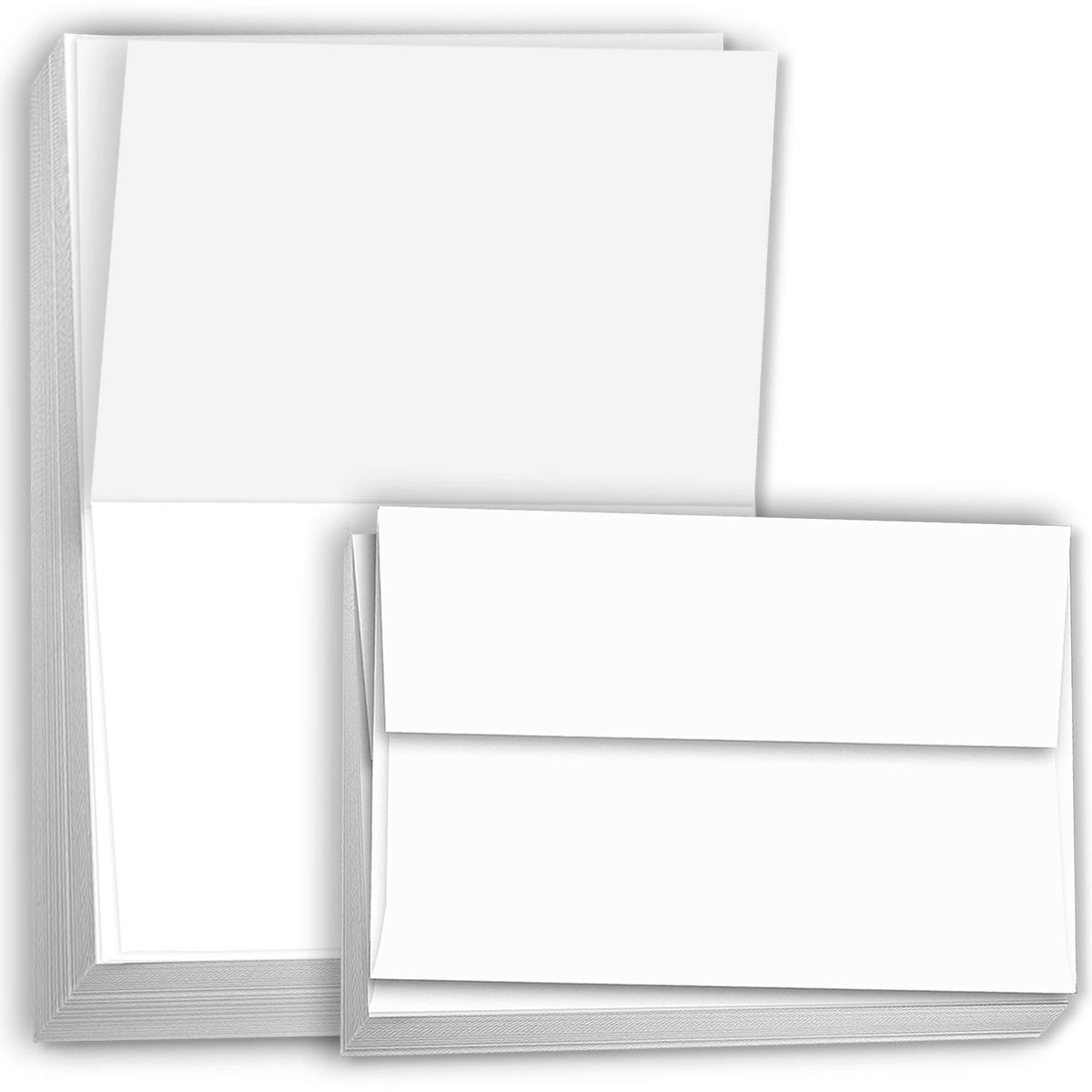 Hamilco White 80lb Cover Heavy A2 Tent Cards for Weddings & RSVP (100PK)