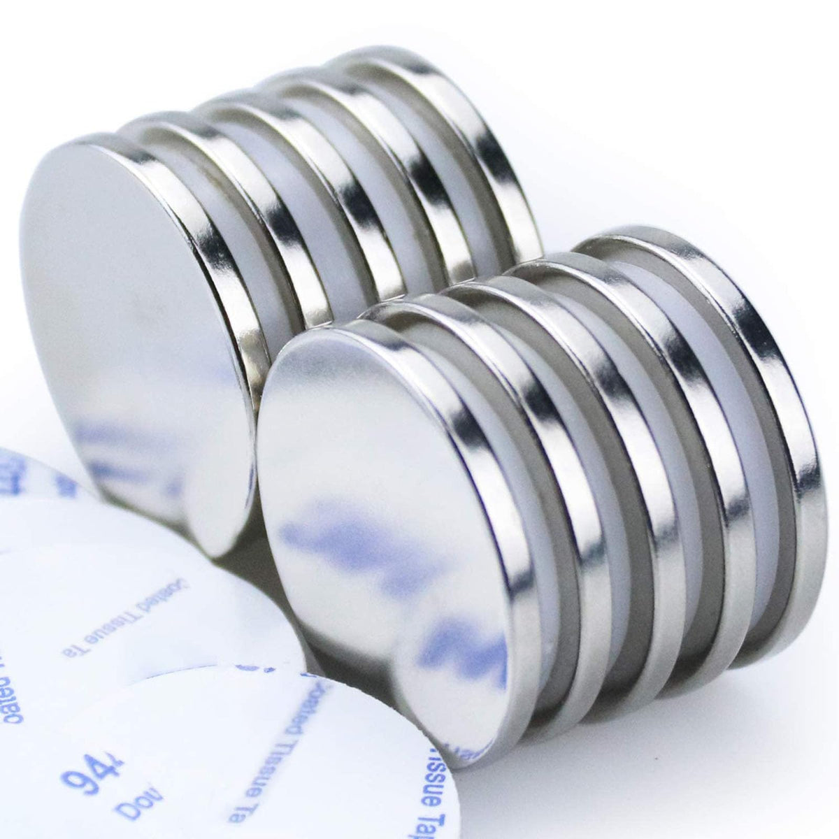 DIYMAG Strong Magnets,6 Pack with Double Sided Adhesive Backing Powerful