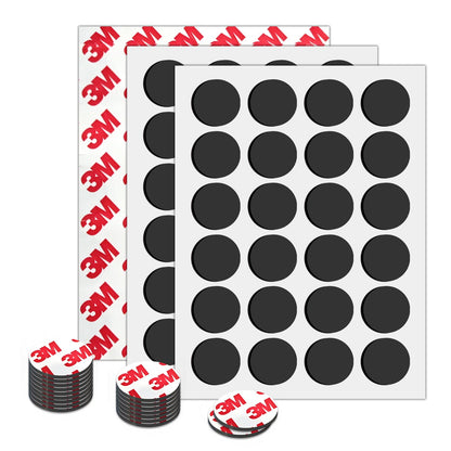 Small Magnets with Adhesive Backing for Crafts,Self Sticky Magnetic Sticker,Round Adhesive Dot Magnets for Classroom (36Pcs Circle 3/4 X 0.08 Rubber Magnets)