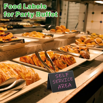 20Pcs Food Labels for Party Buffet, Mini Chalkboard Signs for Food