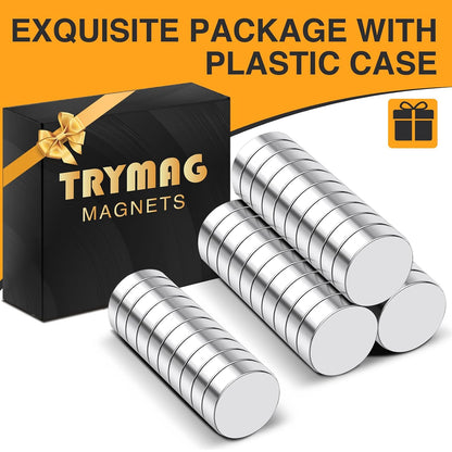 TRYMAG 40Pcs Small Rare Earth Refrigerator Magnets, 8x3mm