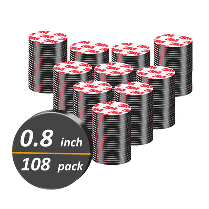 36Pack, Round Magnets Dots Peel and Stick, (Diameter 0.8" x 0.08" Thick) Precut Magnetic Tapes with Adhesive Backing, Circle Flexible Magnets for DIY, Art Projects, whiteboards & Fridge