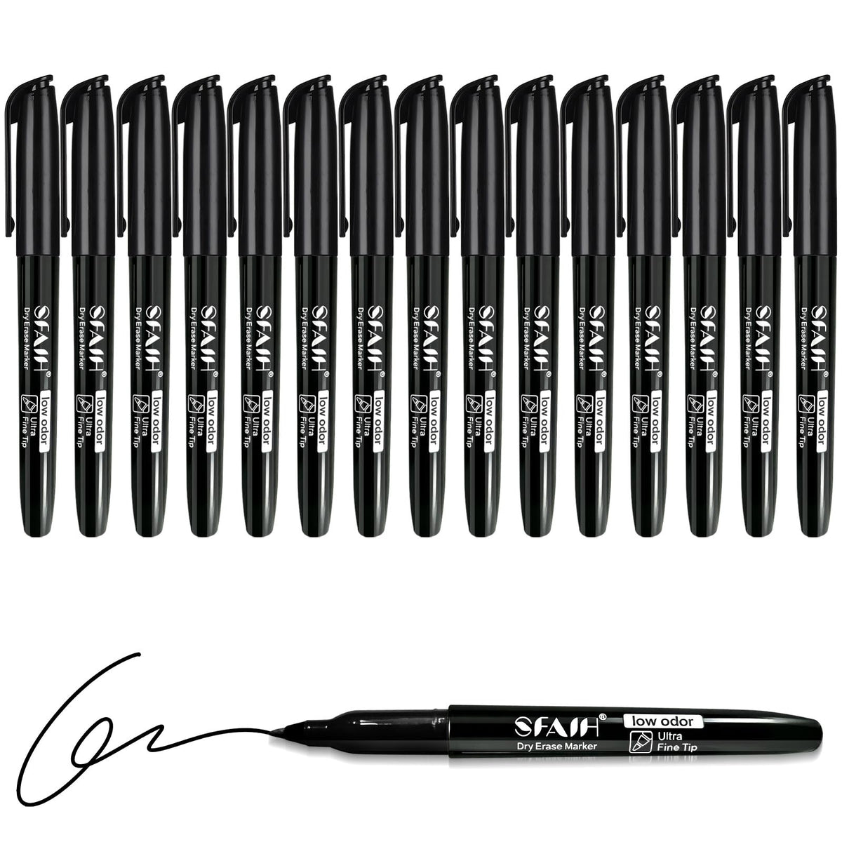 SFAIH 15 Colors Magnetic Dry Erase Markers, 0.7mm Ultra Fine, with Eraser