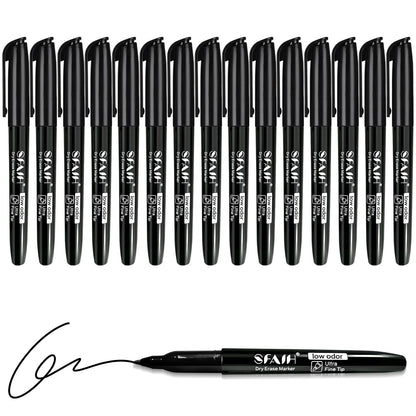 SFAIH 15 Colors Magnetic Dry Erase Markers, 0.7mm Ultra Fine, with Eraser