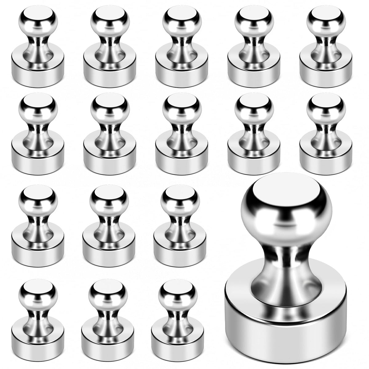 LOVIMAG Fridge Magnets 12 Pack Magnet Refrigerator Locker Whiteboard Black