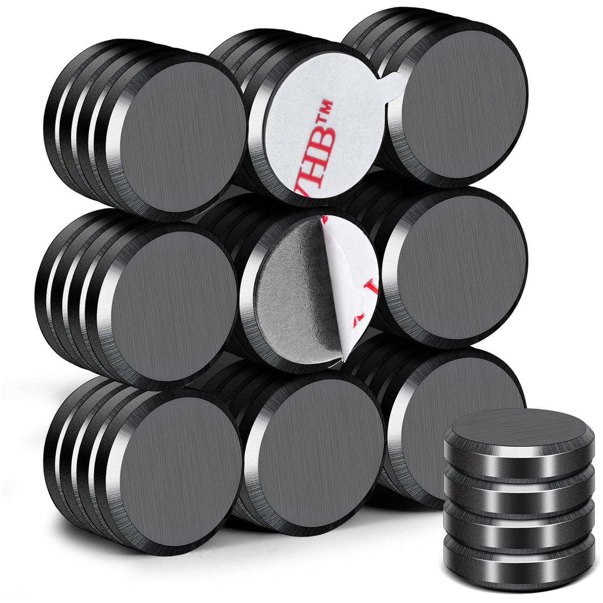 DIYMAG Strong Adhesive Magnets, 90pcs 0.7x0.12in Fridge Magnet