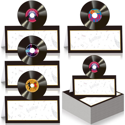 Cinnvoice 48 Pcs Casino Night Table Place Cards Rock and Roll Decoration