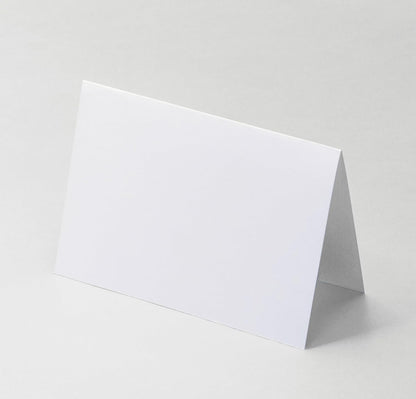 3,5x5"Plain White Folding Tent Cards (Set of 50)-7x5"Folds to 3,5x5"- Simple Blank Card Stock for Writing, Stamping, Drawing - Make Your Own Note, Thank You Cards