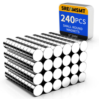Small Magnets, 7 Sizes Neodymium Magnets for Crafts, 290 Pack