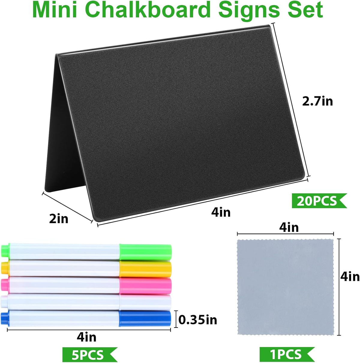 20Pcs Food Labels for Party Buffet, Mini Chalkboard Signs for Food