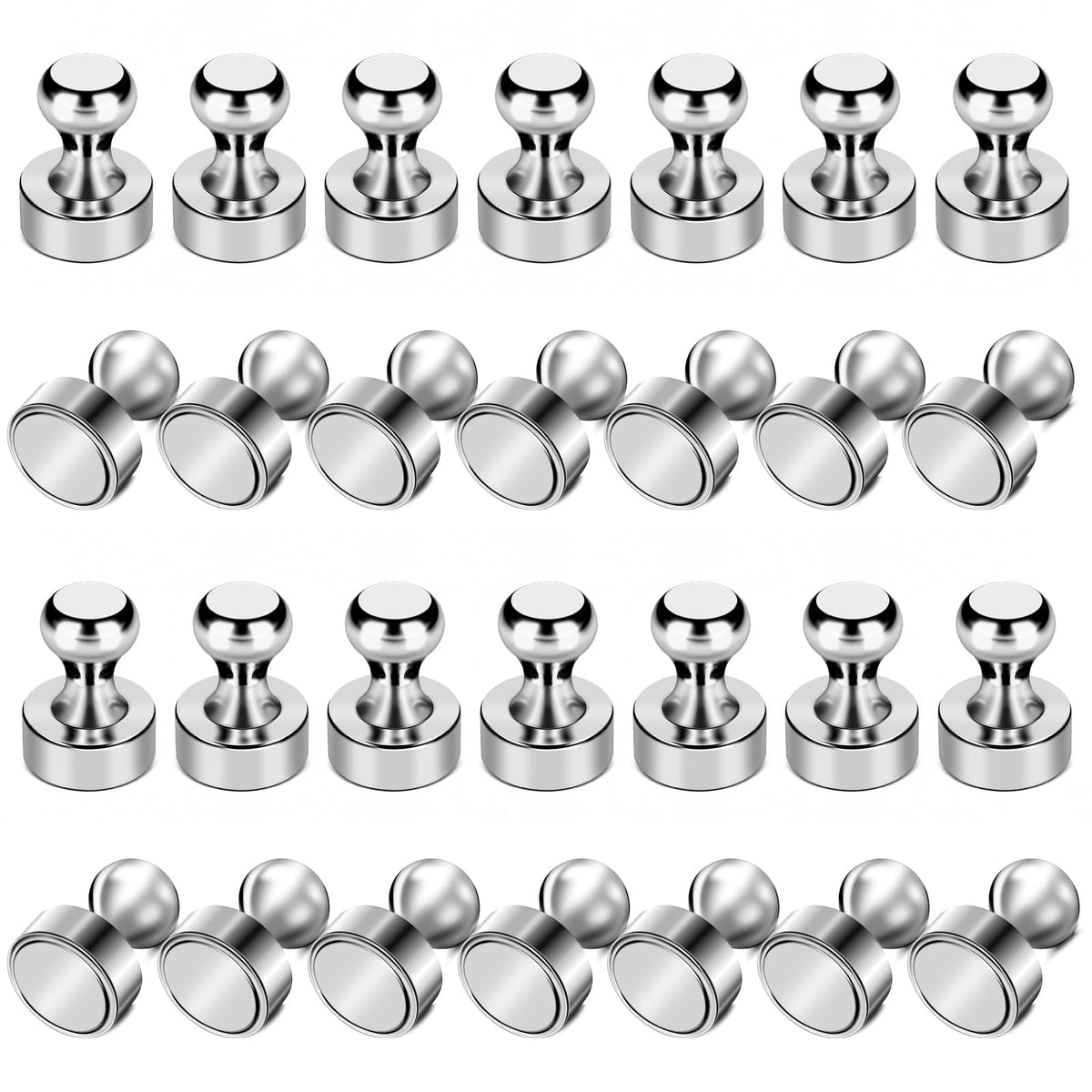 LOVIMAG Fridge Magnets 12 Pack Magnet Refrigerator Locker Whiteboard Black