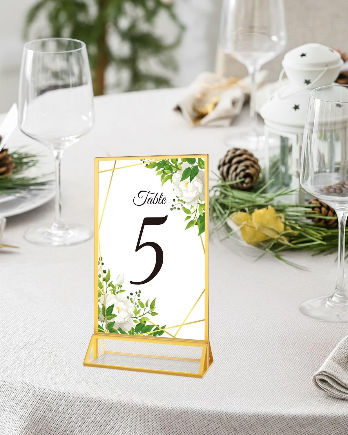 12 Pack Gold Acrylic Sign Holders 4x6 Menu Flyer Holder