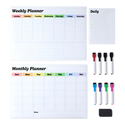 Amazon Basics Magnetic Dry Erase Board for Fridge, Whiteboard Sheet, 20" x 13", with 2 Markers and Eraser