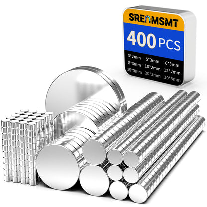 Small Magnets, 7 Sizes Neodymium Magnets for Crafts, 290 Pack