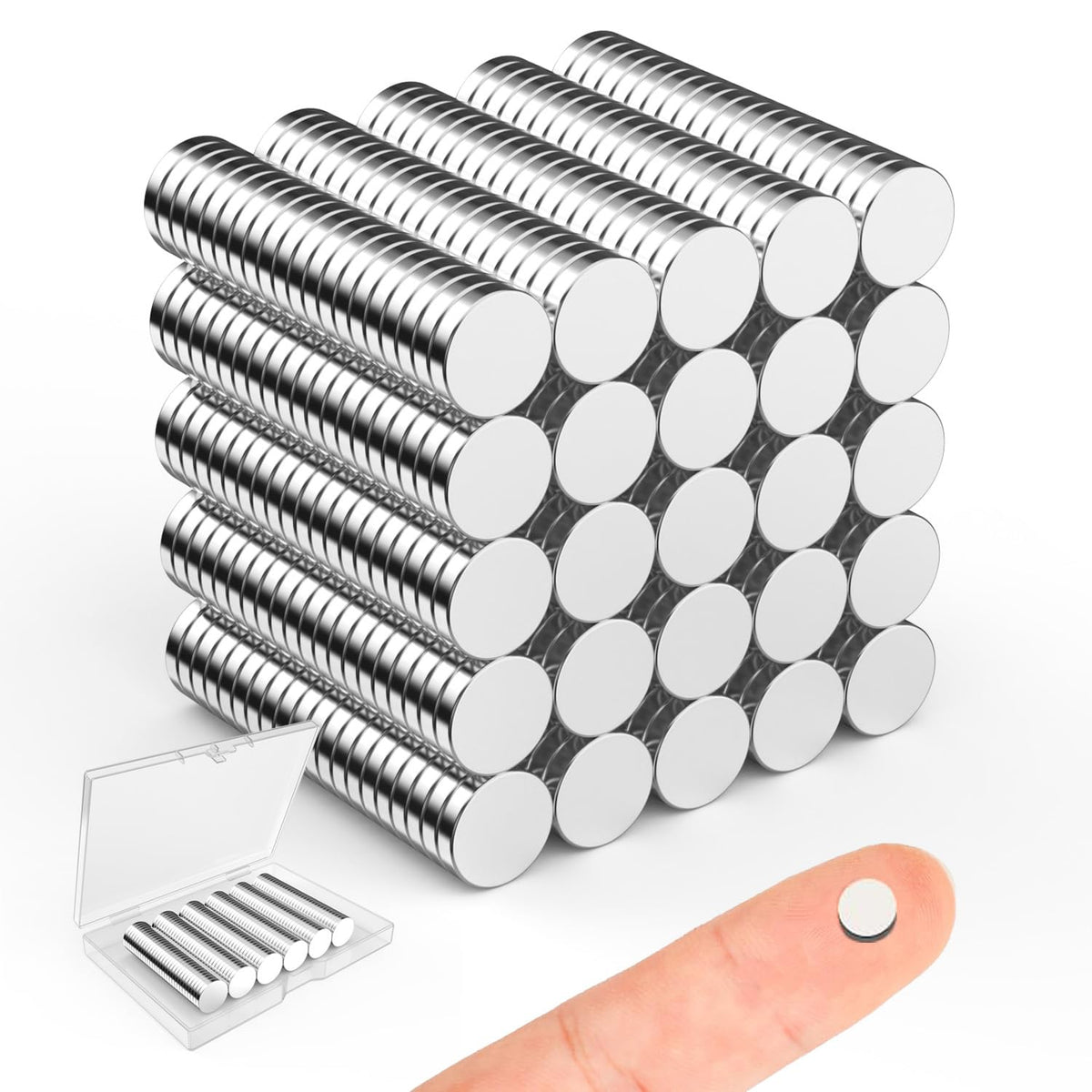 Magnets, 8 Different Sizes Small Round Magnetic 600 Pack