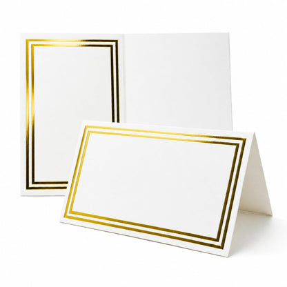 40Pcs Blank Tent Place Cards, 3.5*11Inch Table Setting Name Seating Labels