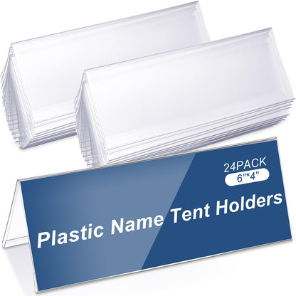 15 Pieces Acrylic Name Plate for Desk, 11" X 4.25" Name Tent for Meeting