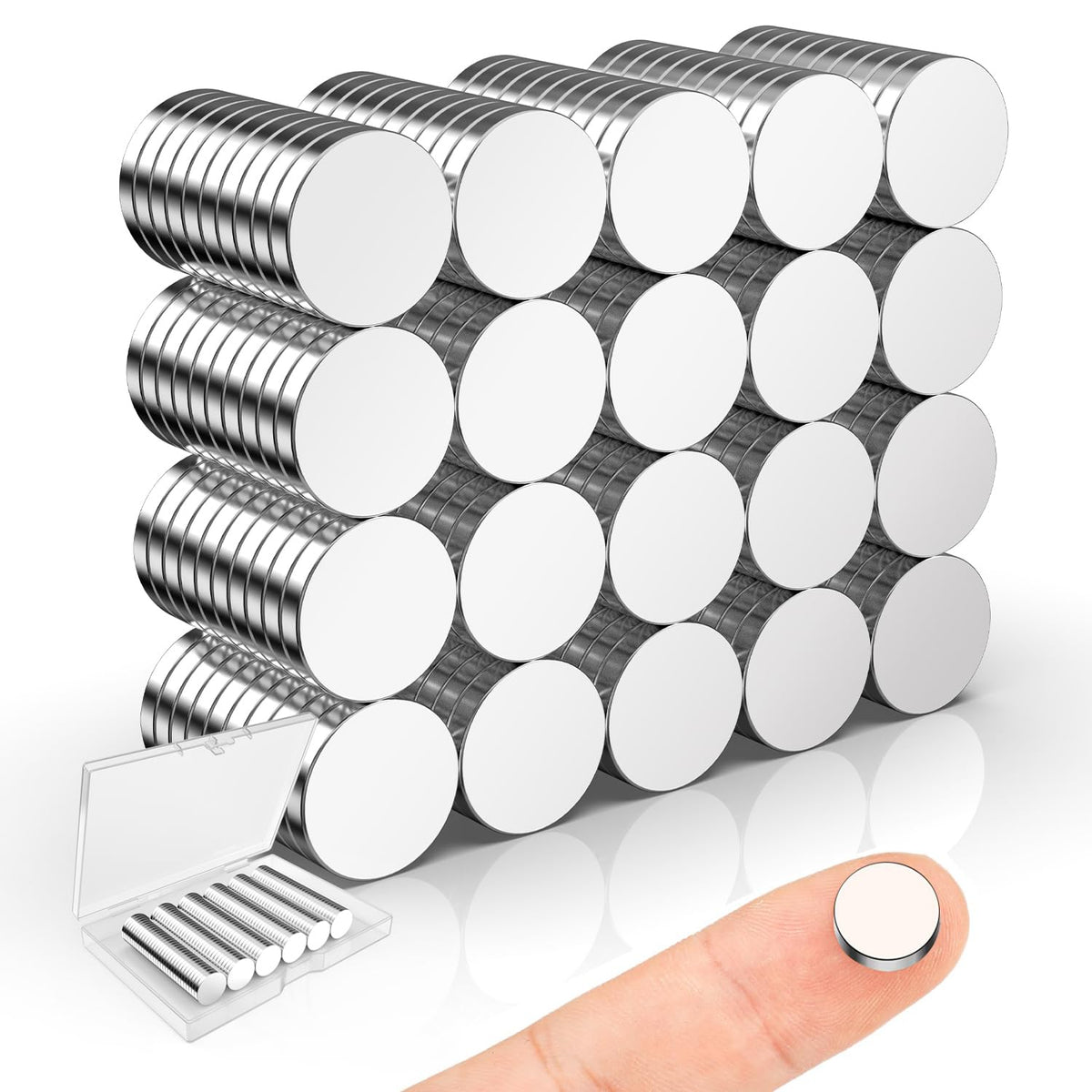 Magnets, 8 Different Sizes Small Round Magnetic 600 Pack