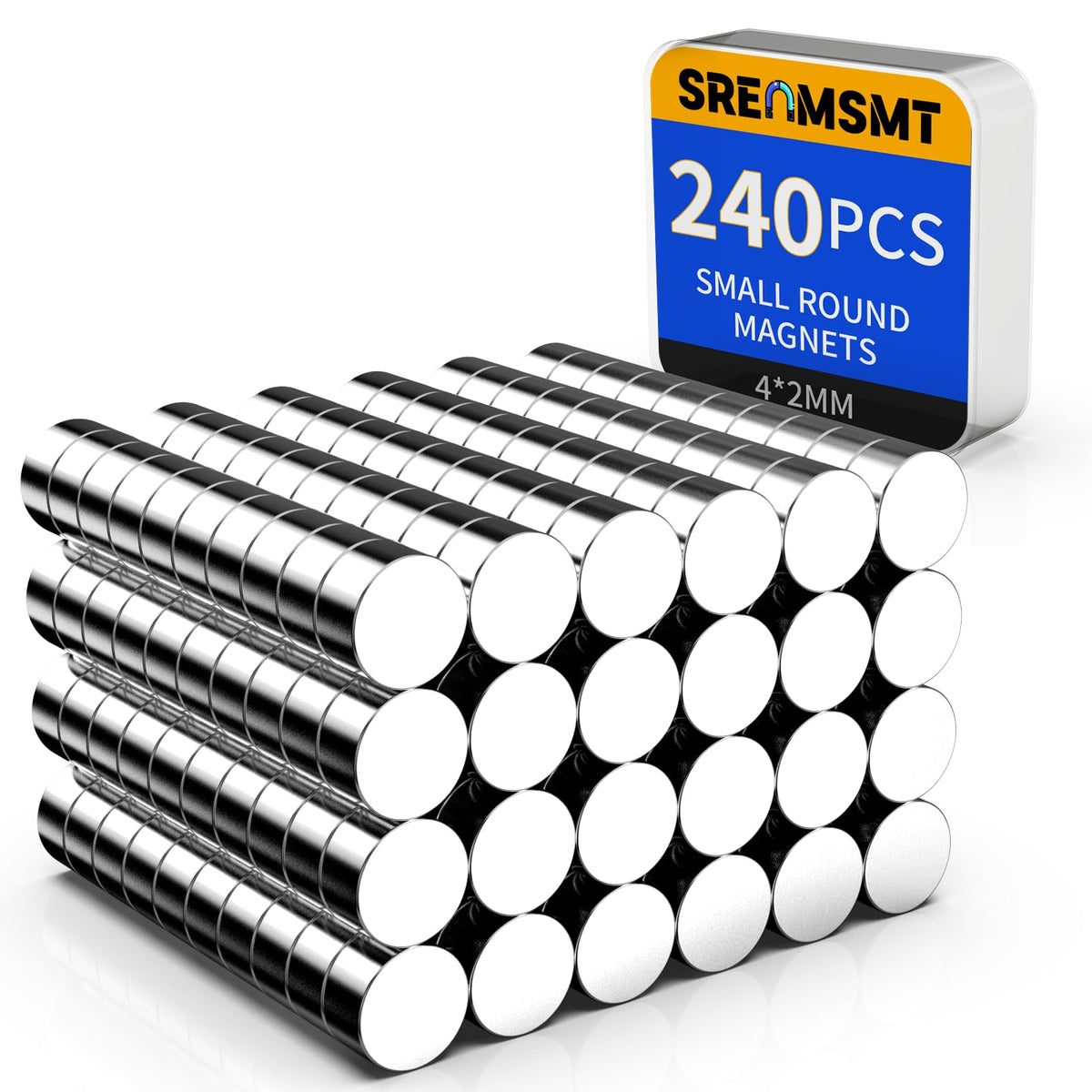 Small Magnets, 7 Sizes Neodymium Magnets for Crafts, 290 Pack