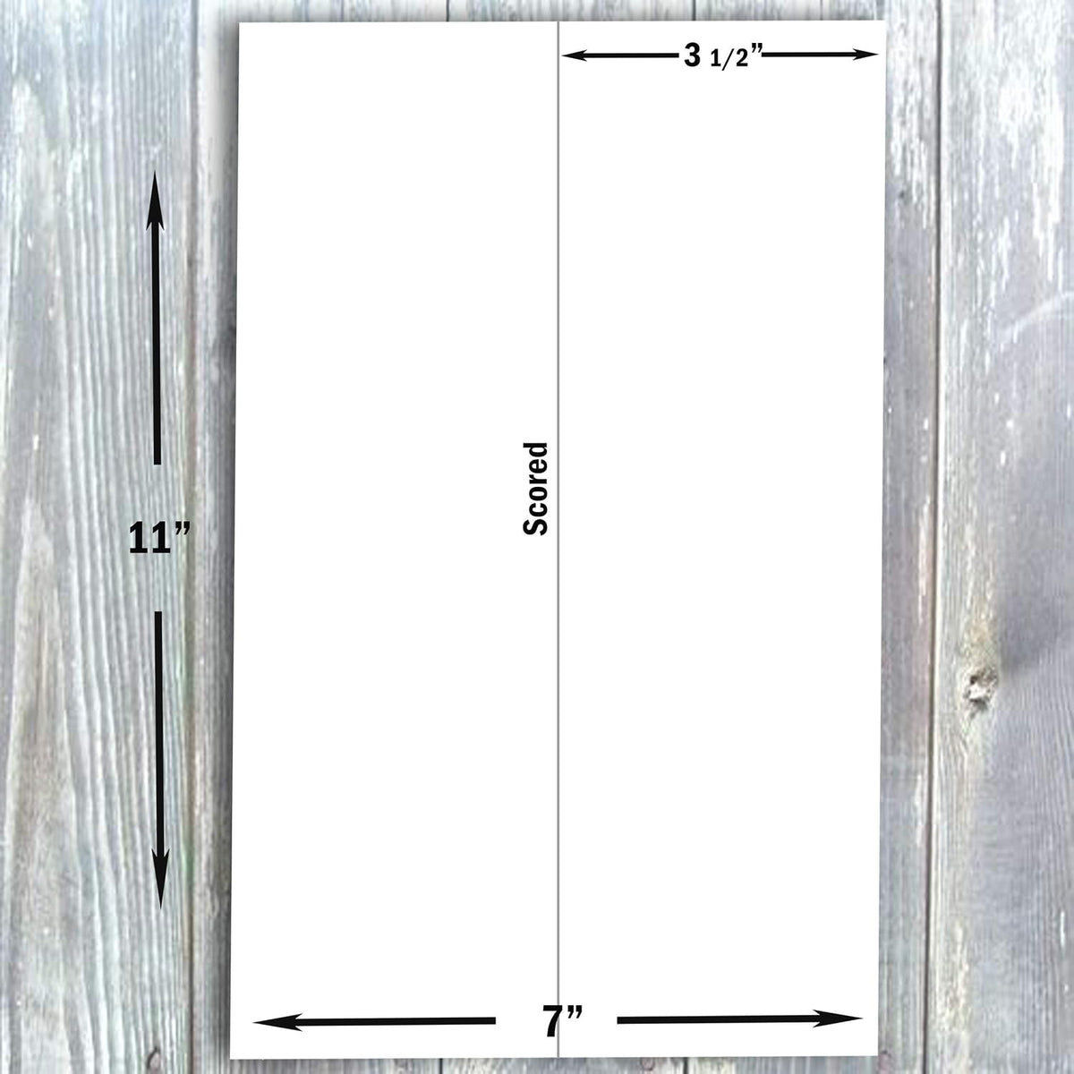 Hamilco White 80lb Cover Heavy 3.5x11 Tent Place Cards for Weddings (100PK)