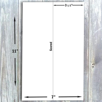 Hamilco White 80lb Cover Heavy 3.5x11 Tent Place Cards for Weddings (100PK)