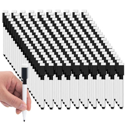 50 Pcs Magnetic Dry Erase Markers, Fine Point Tip, Black